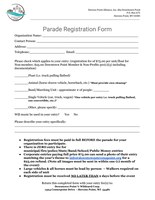 Generic Parade Registration